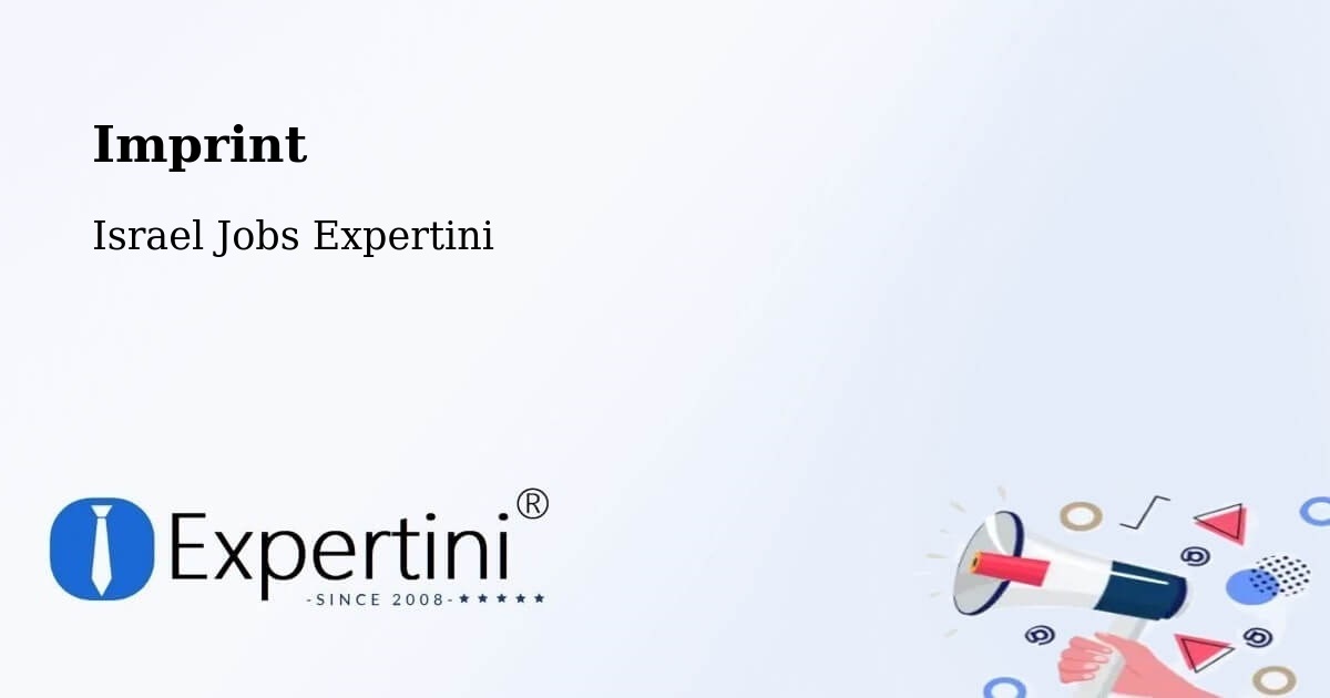 Imprint – Bnei Ayish - Israel Jobs Expertini